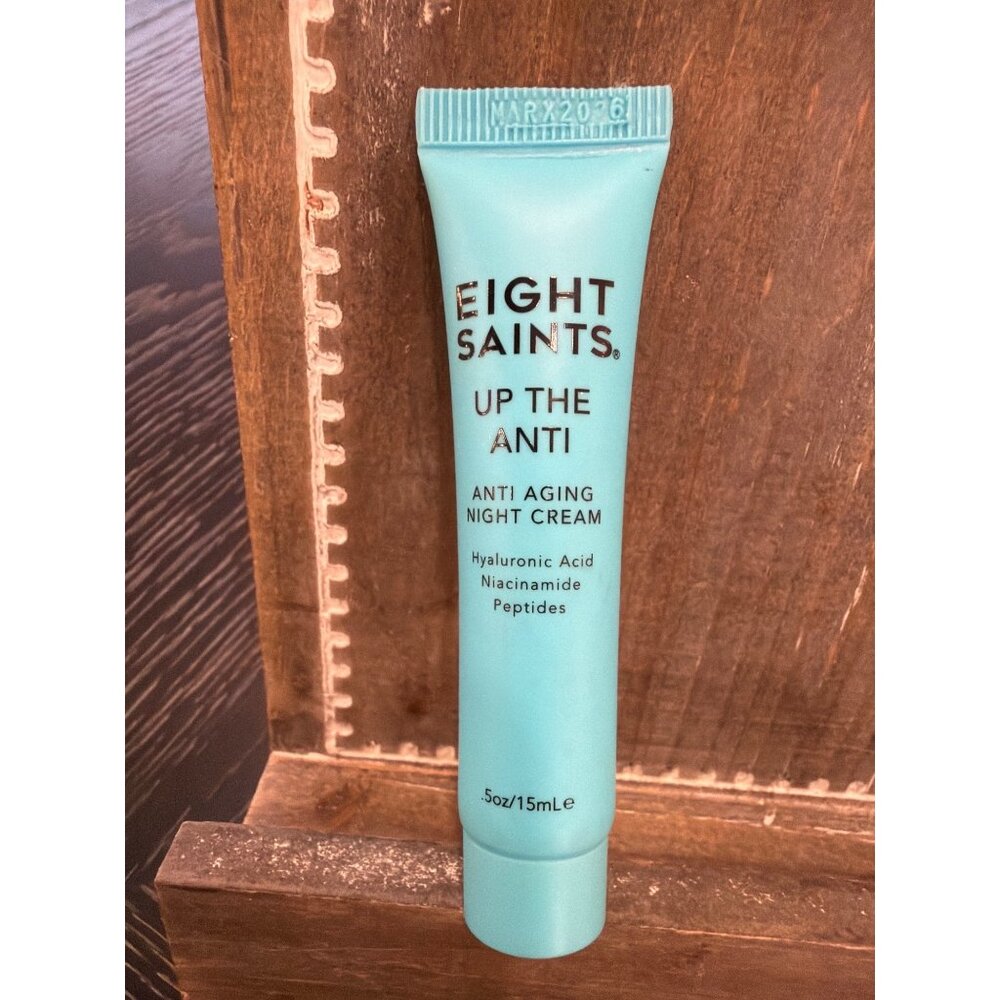 Eight Saints Up The Anti Aging Night Cream 0.5oz/15mL Hyaluronic Acid Niacinamid